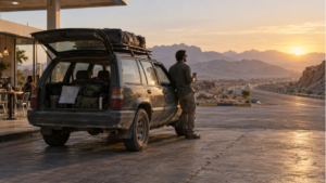 Somewhere between fuel stops and coffee breaks, the car becomes part of the journey rather than merely the transport.